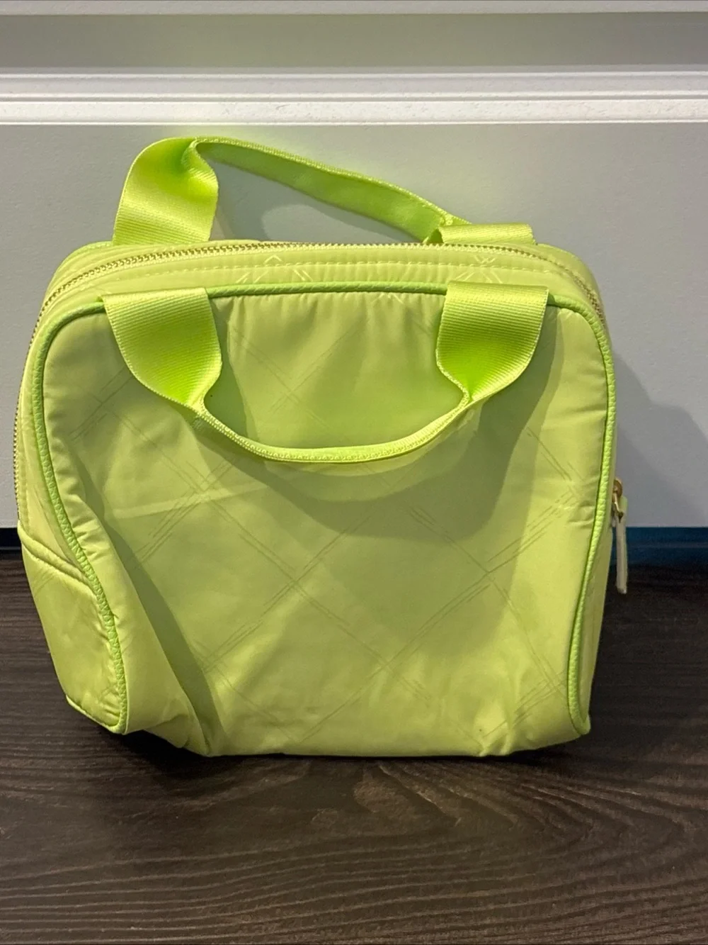 Vera Bradley Preppy Poly Lunch Cooler Sack Bag Case Box in Citrine Green
